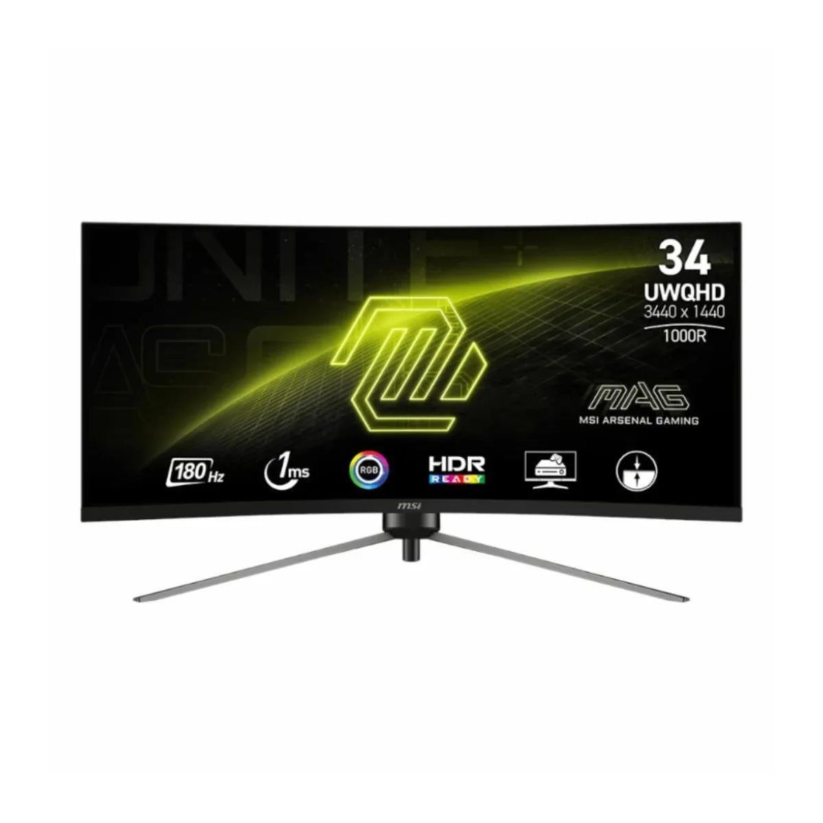 MSI MAG345CQR 34″ Curved Gaming Monitor 3440×1440 (UWQHD) VA 1ms 180Hz