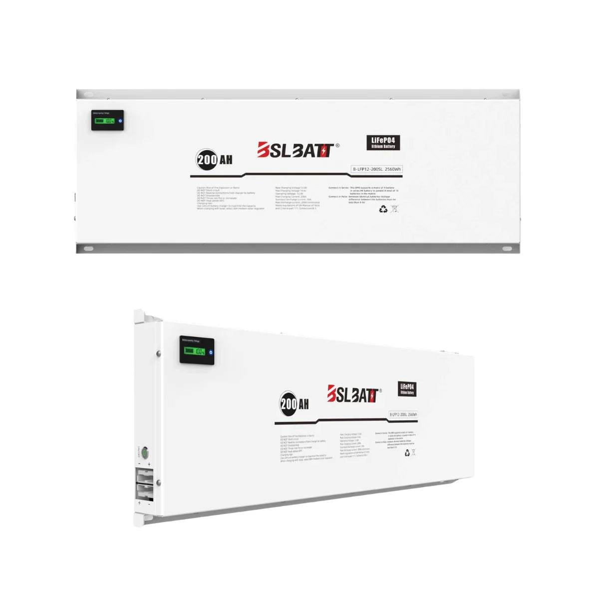 BSL Batt 12V 200Ah LiFePO4 Flat-pack